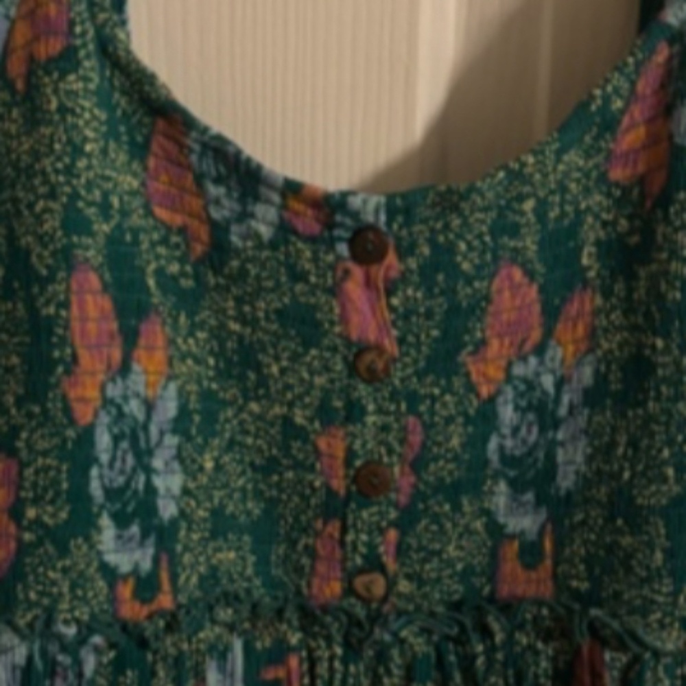 Free people green floral dress